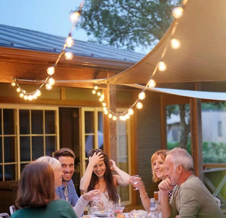 Solar String Lights Outdoor G40 Patio Lights with 10 LED Shatterproof Bulbs, 4 Light Modes, Weatherproof Hanging Lights for Backyard Bistro Pergola Party Decor,