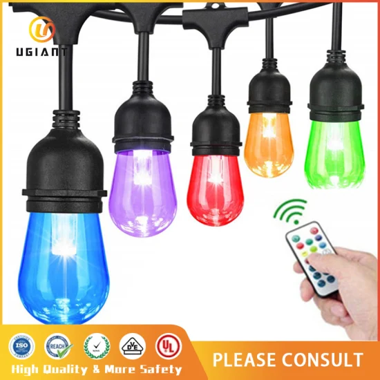 Ghirlanda di Natale Giardino esterno Patio Festival Decor Retro Edison Filamento S14 Globo LED Luci a corda