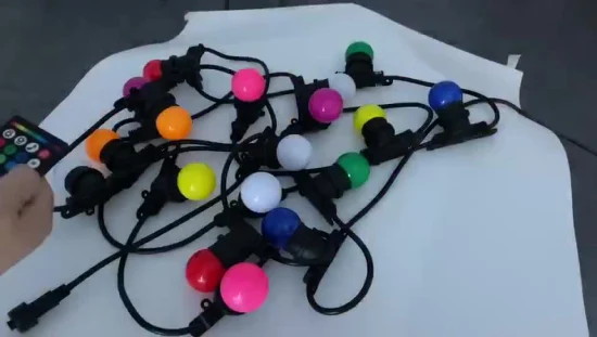 Luci a corda multicolore RGB G45 per lampadine a sfera per lampade per feste