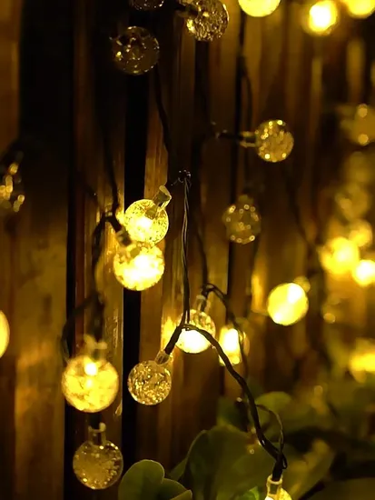 Stringa luminosa da esterno a 20 LED ad energia solare per giardino, patio, cortile, paesaggio, festa